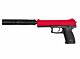 ASG MK23 SOCOM Pistol With Suppressor - Two Tone Red
